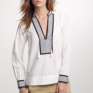 J Crew Odessa Cotton Blouse (Size 2)